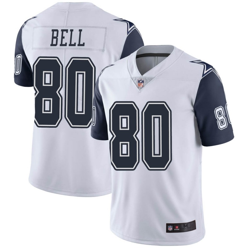 2020 Nike NFL Men Dallas Cowboys #80 Blake Bell White Limited Color Rush Vapor Untouchable Jersey